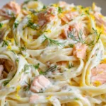 creamy smoked salmon pasta with lemon and herbs